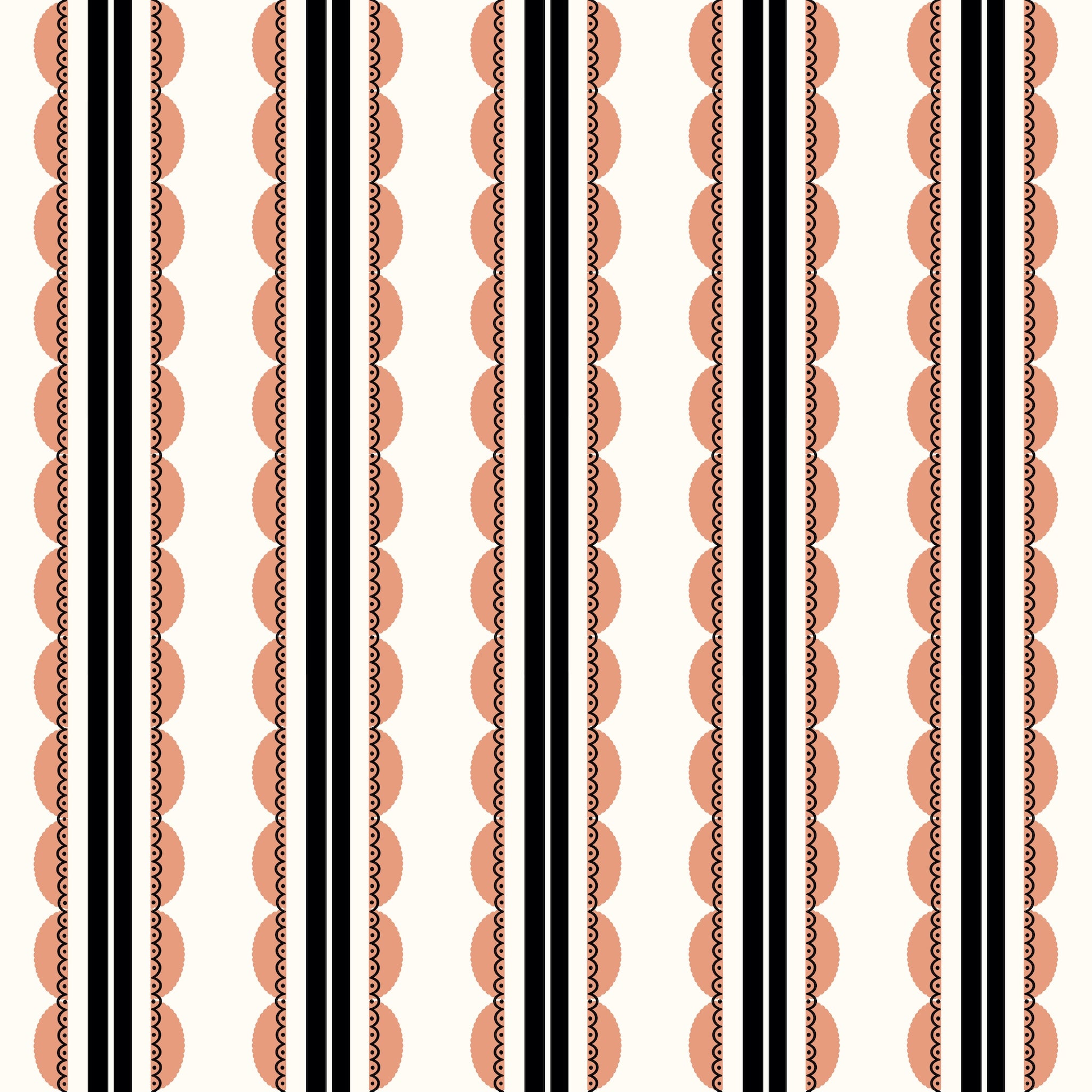 Sunday Scallop (Pink) Wallpaper