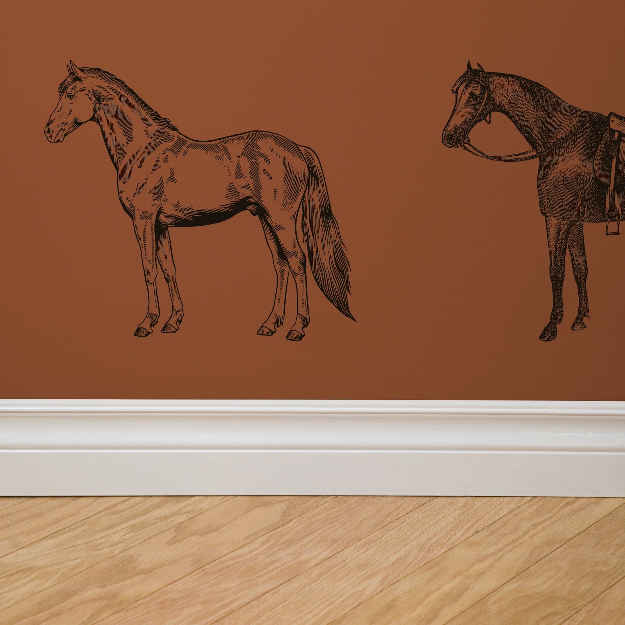 Willowbrook at Dusk (Rust) Wallpaper - 4 FT H X 16 FT W Traditional