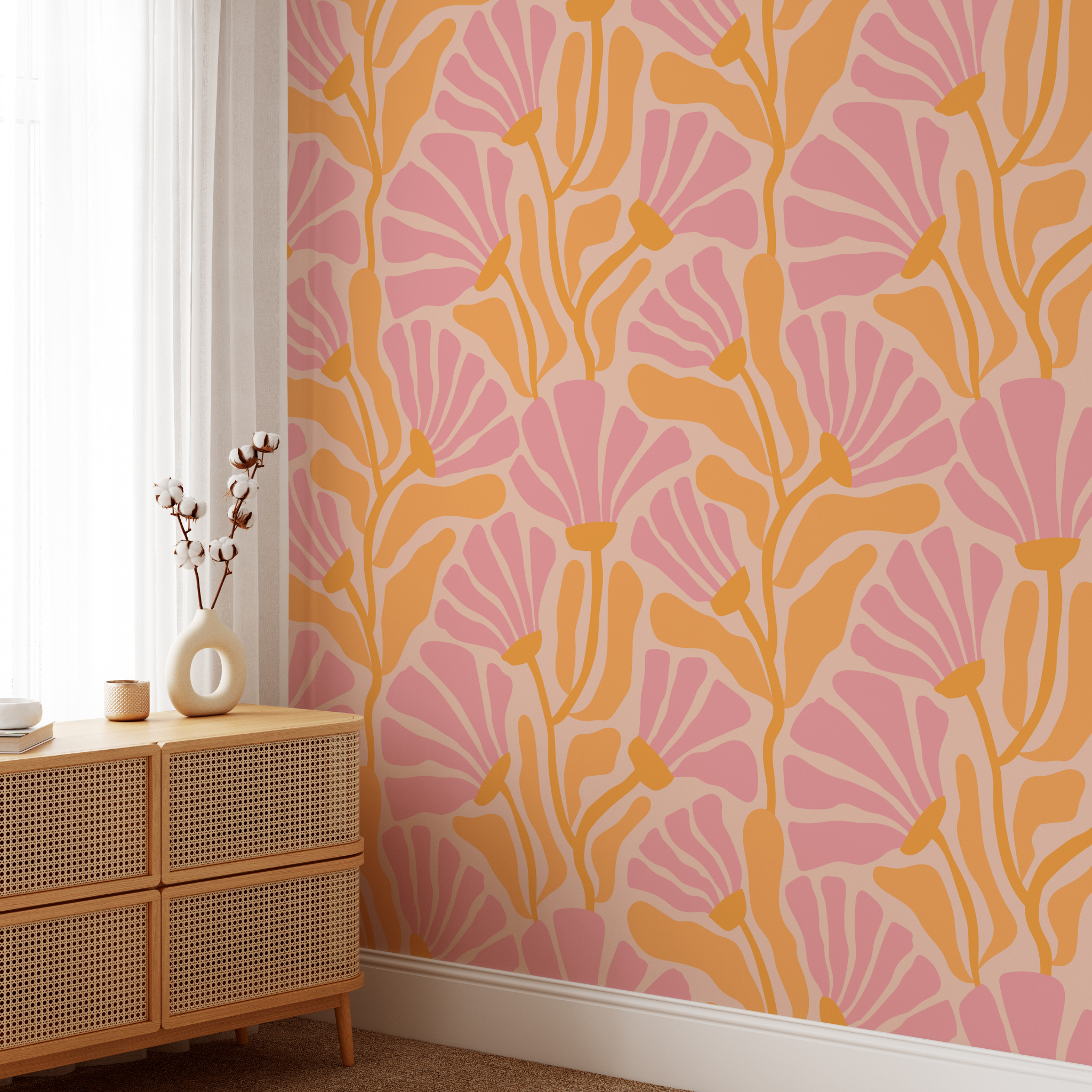 Willow Wallpaper - 14 FT H X 24 FT W Traditional