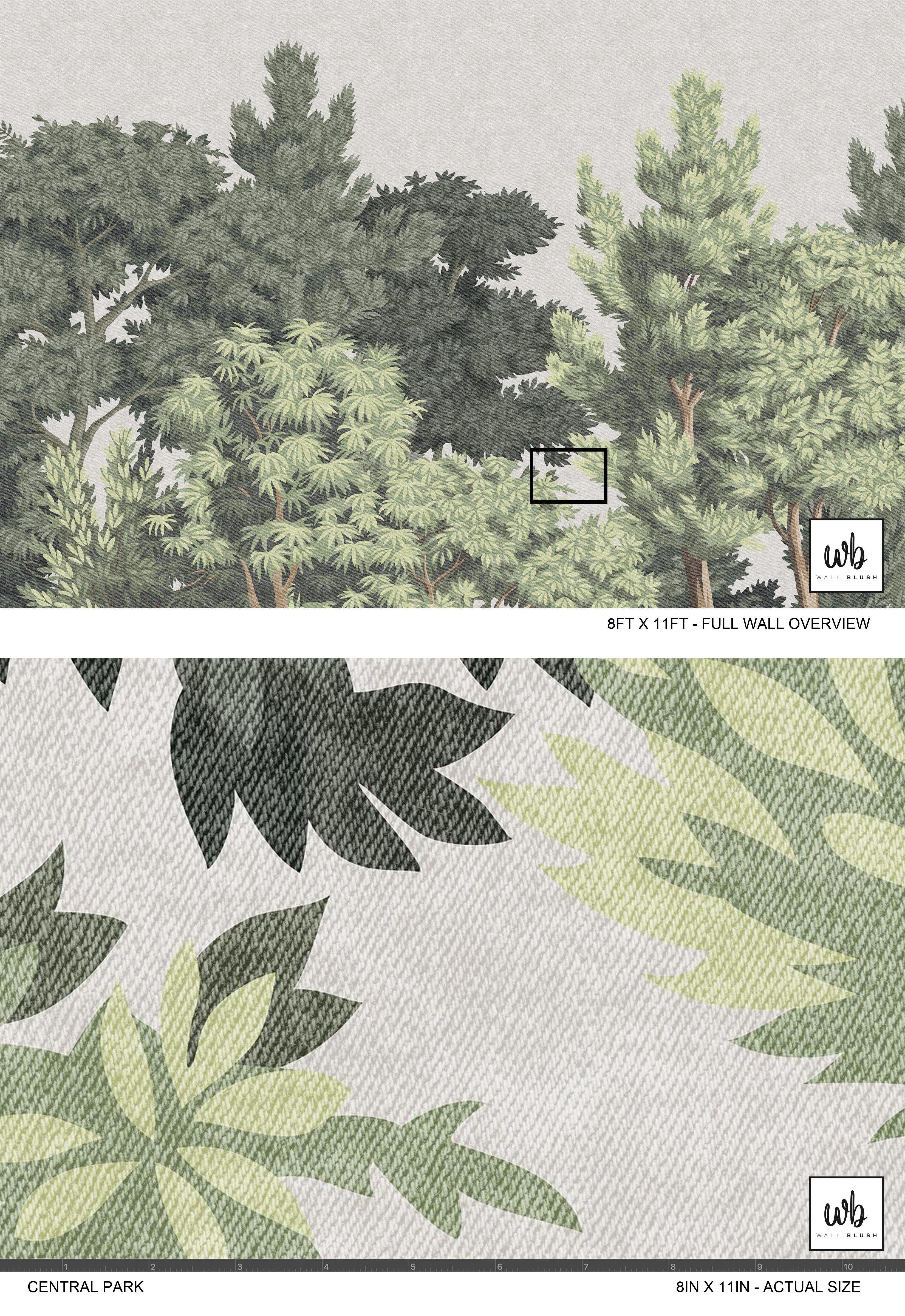 Central Park Wallpaper - 12 FT H X 8 FT W Luxe Peel and Stick