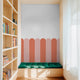 Playful Pickets (Coral) Wallpaper sample
