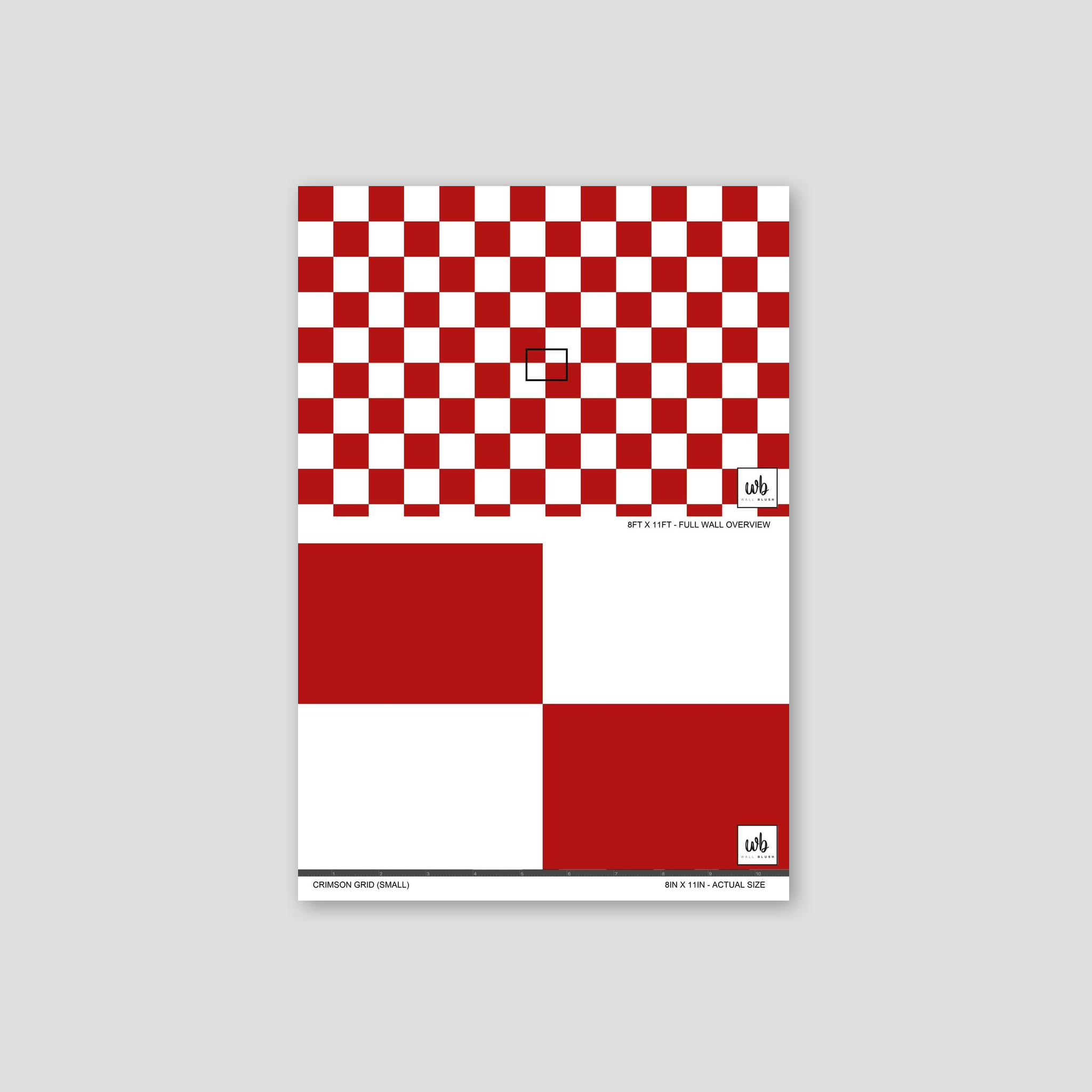 sample of Crimson Grid Small