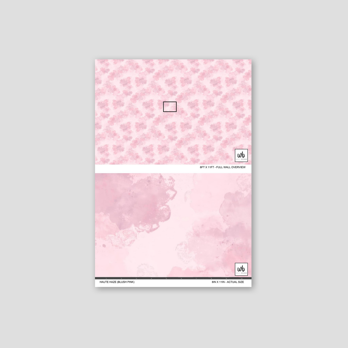 Haute Haze blush pink watercolor cloud wallpaper sample