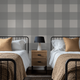 Simply Gingham Large (Gray) Wallpaper sample