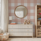 Simply Gingham Large (Peach) Wallpaper sample