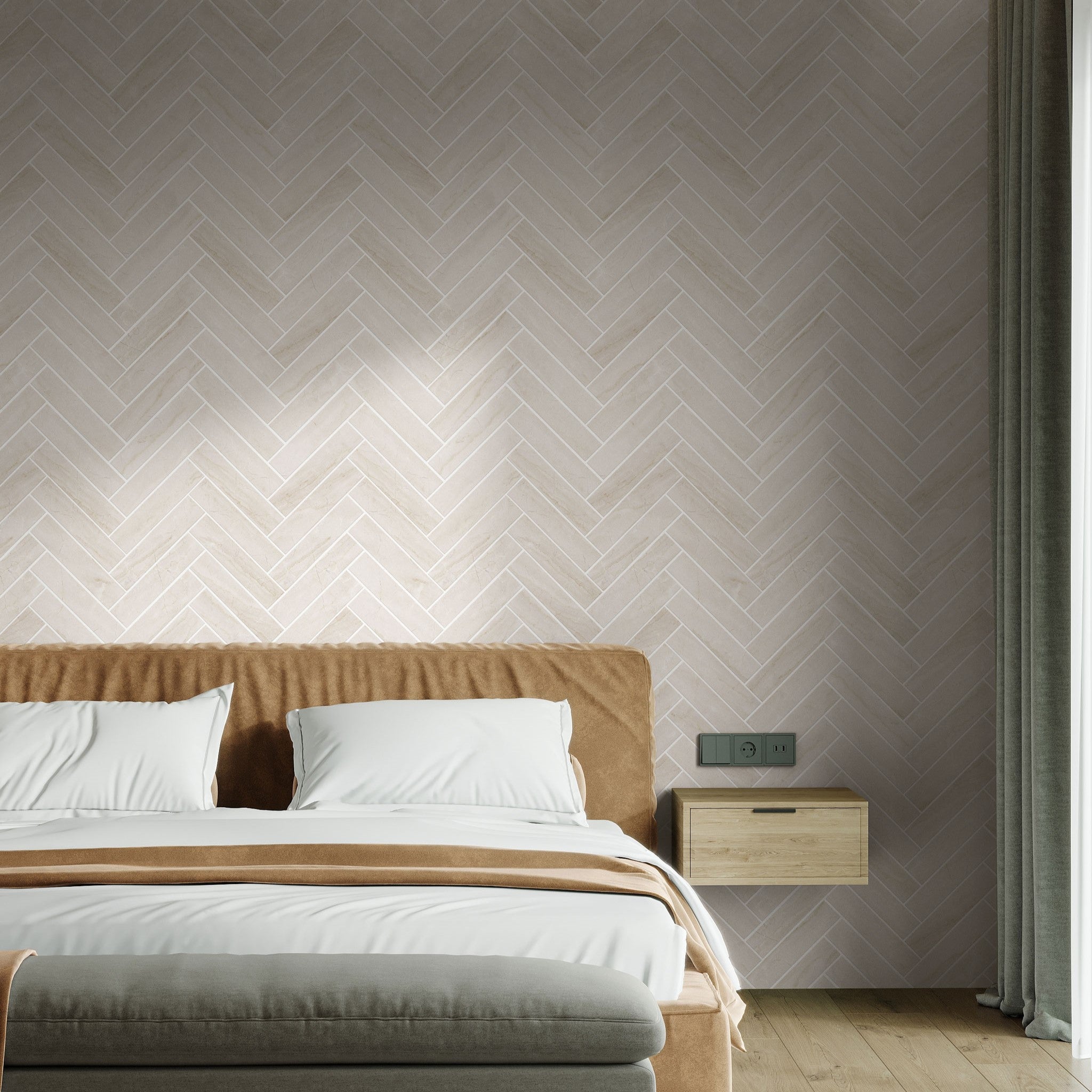 Sweet Cream Wallpaper - 6 FT H X 5 FT W Peel and Stick