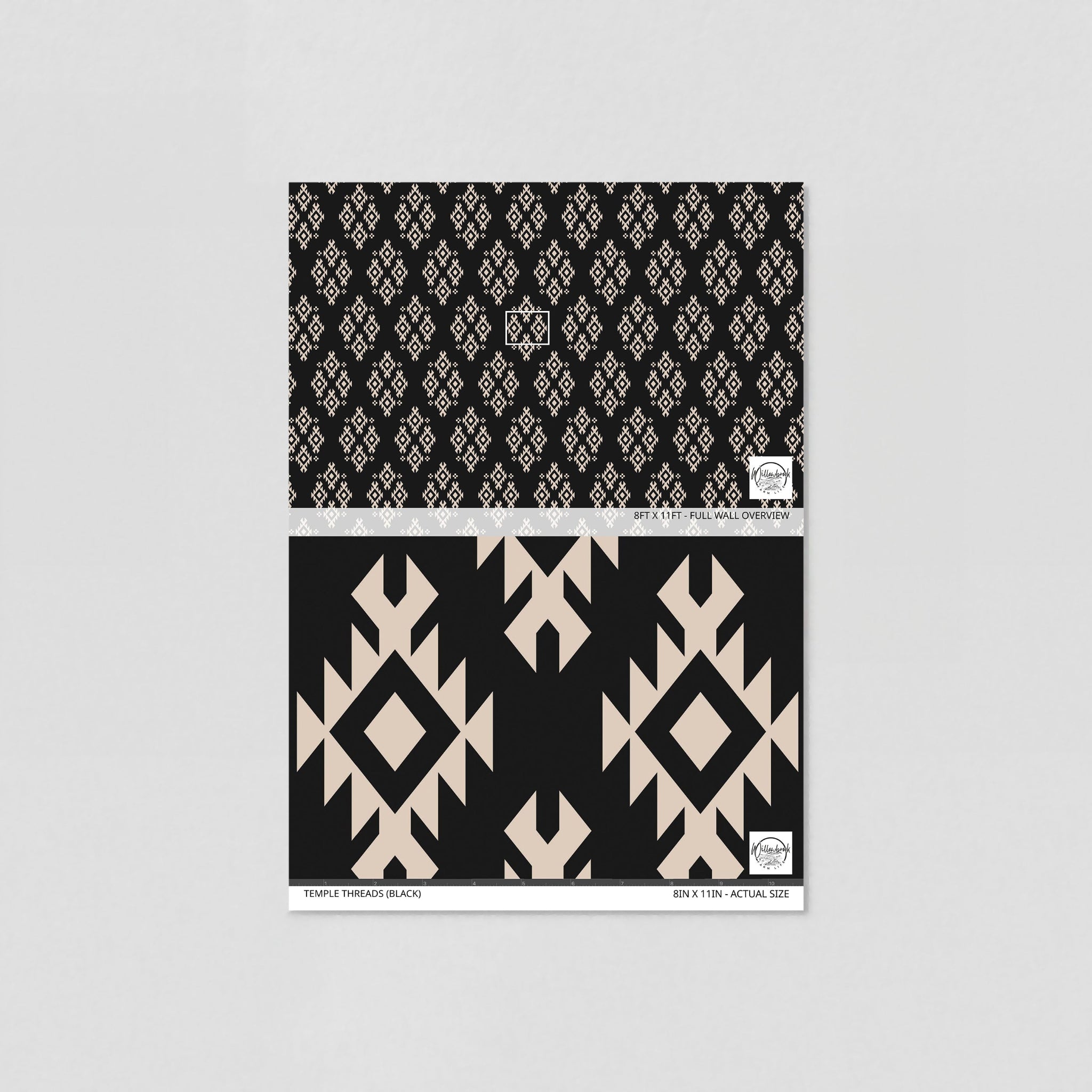 Temple Threads (Black) Wallpaper