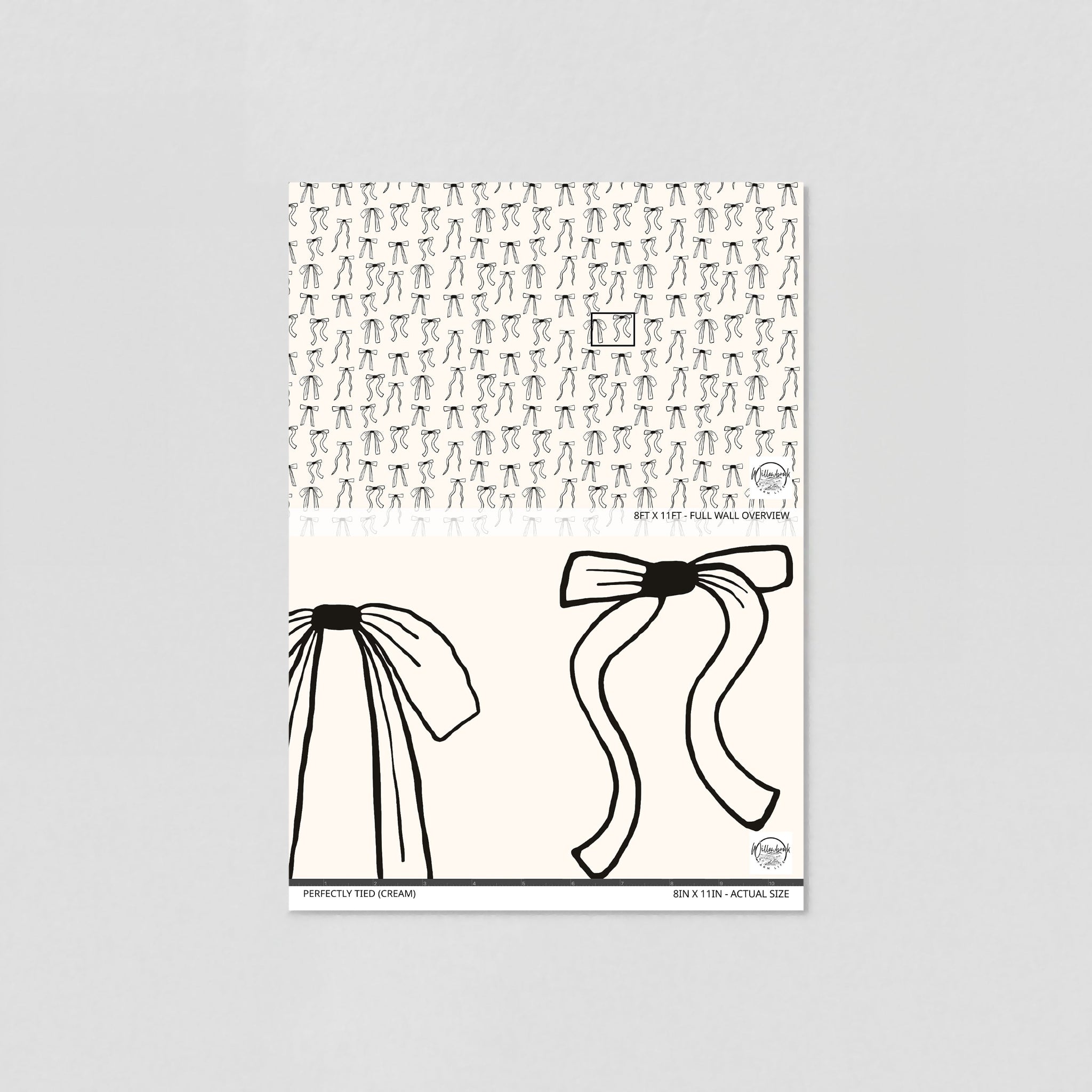 Perfectly Tied (Cream) Wallpaper