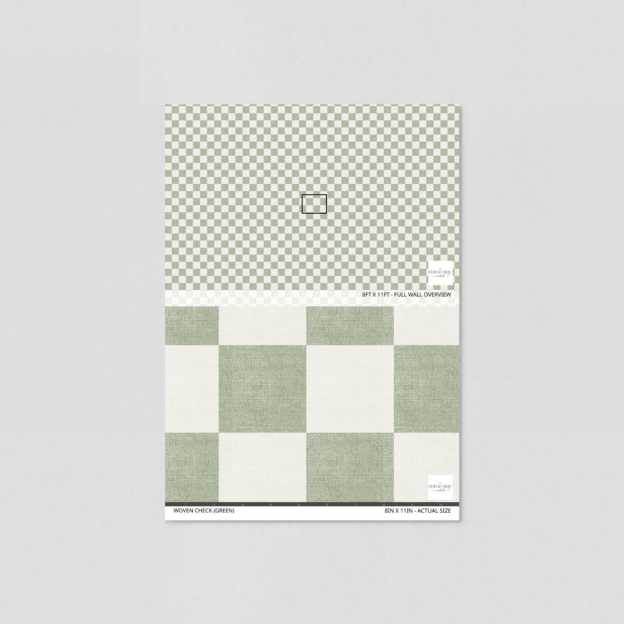 Woven Check (Green) Wallpaper