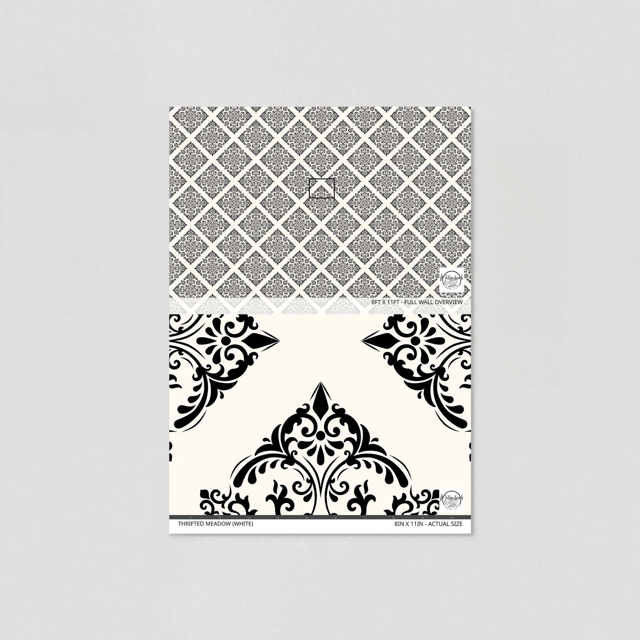 Thrifted Meadow (White) Wallpaper