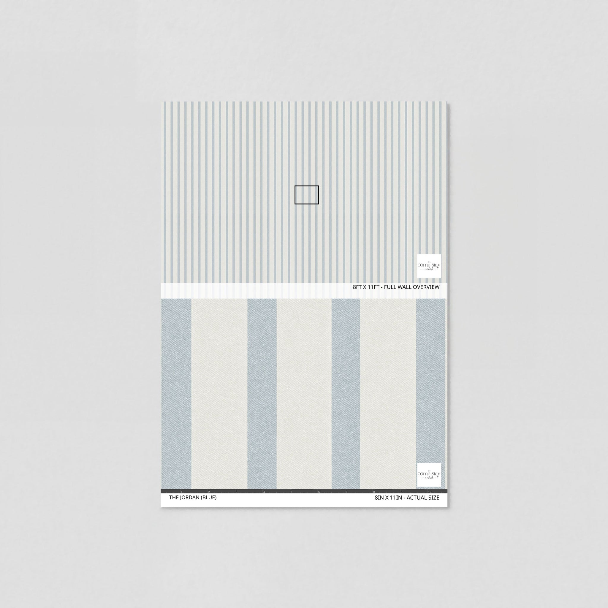 The Jordan (Blue) Wallpaper - 6 FT H X 11 FT W Peel and Stick