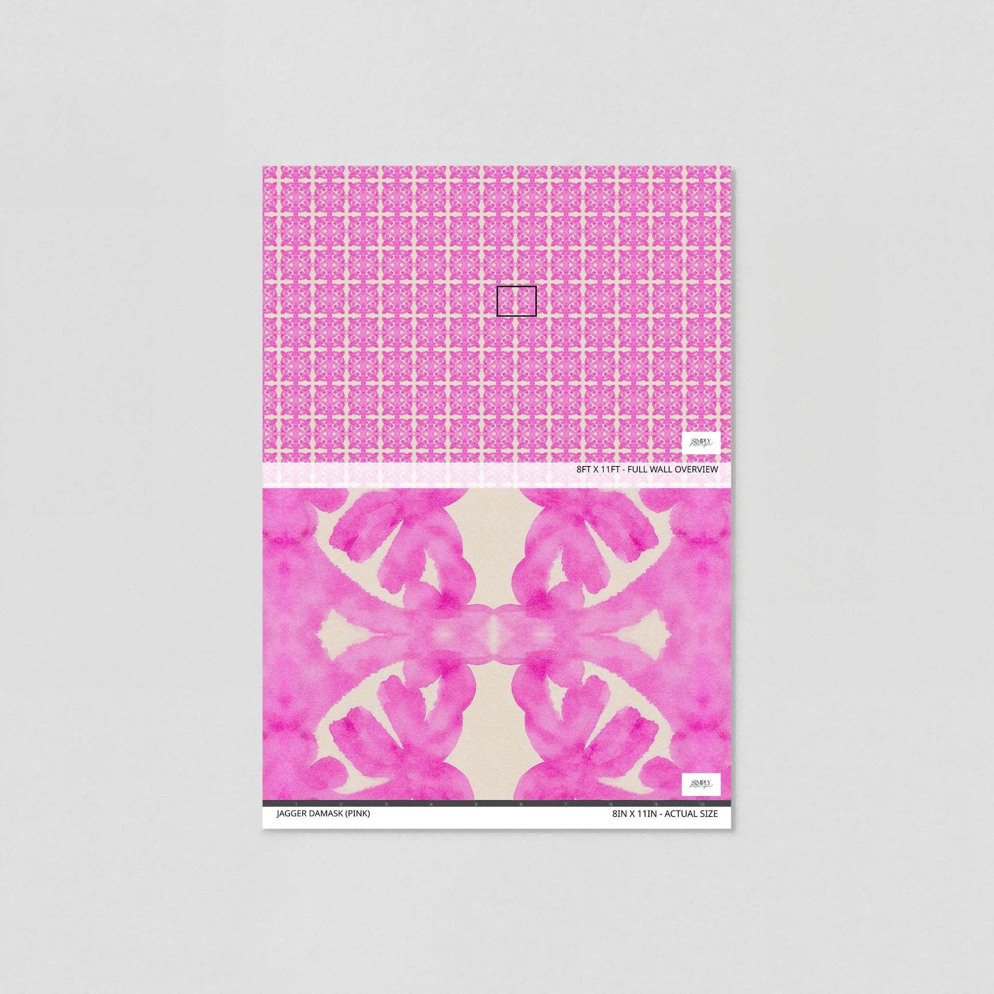 Jagger Damask (Pink) Wallpaper