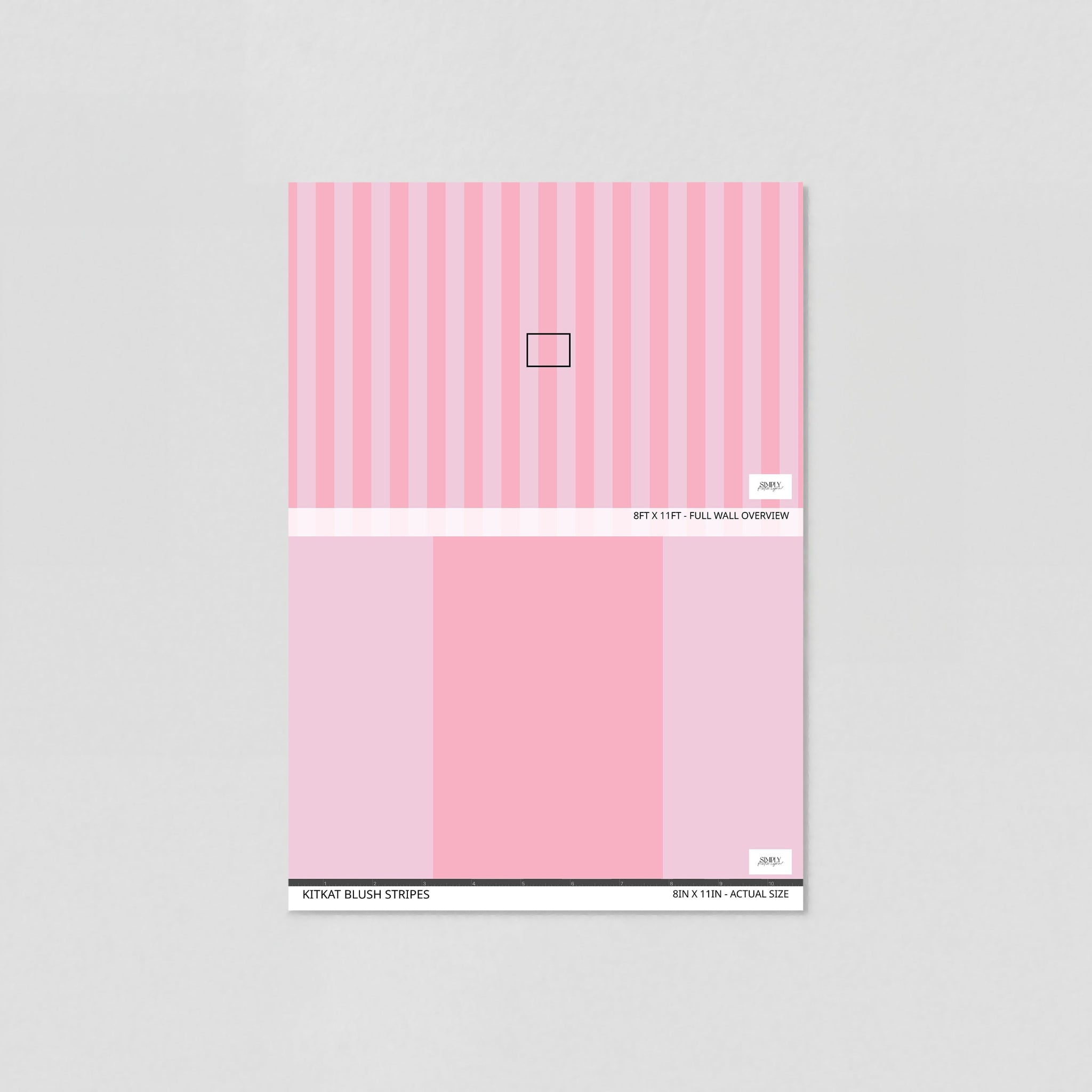 KitKat Blush Stripes Wallpaper