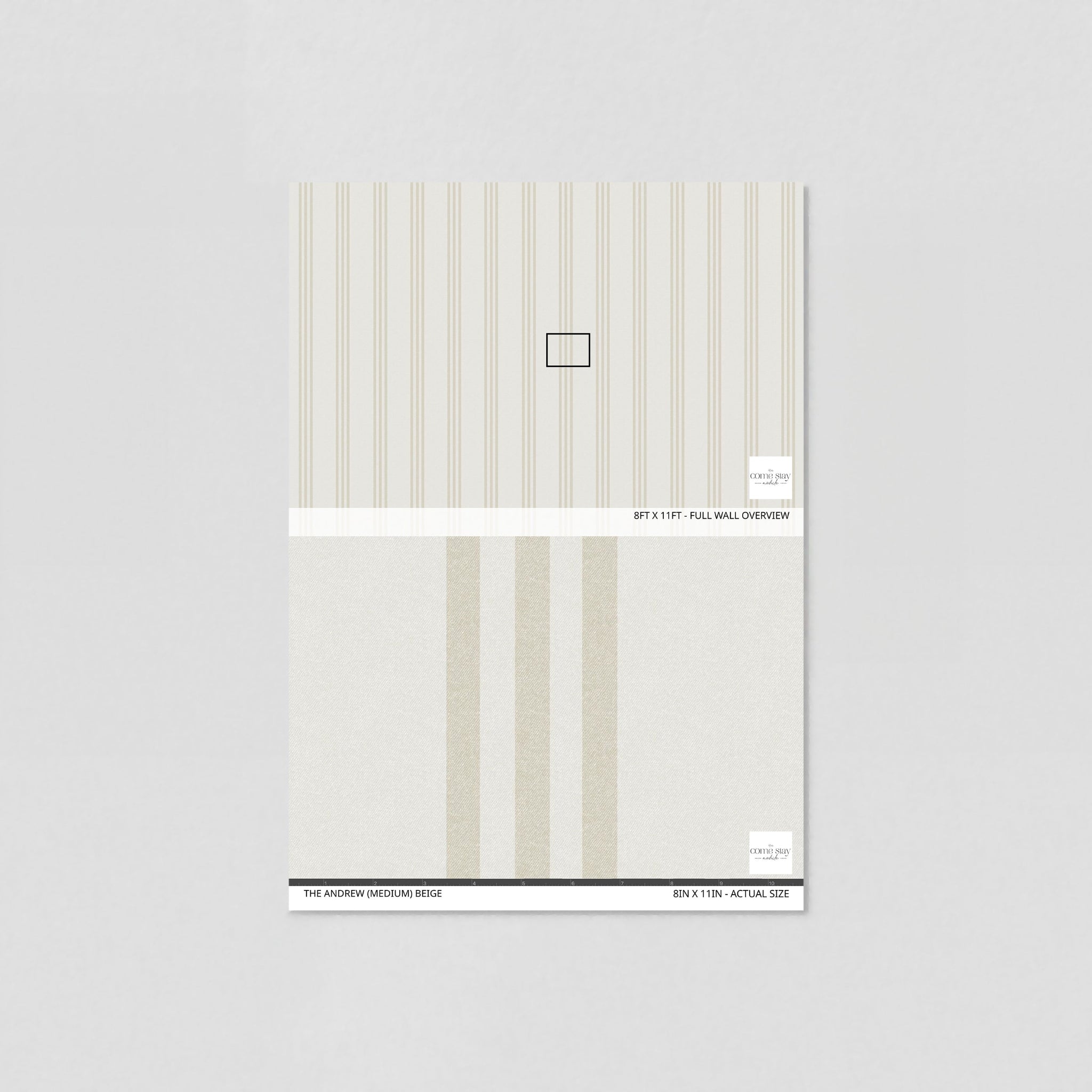 The Andrew (Medium) Beige Wallpaper