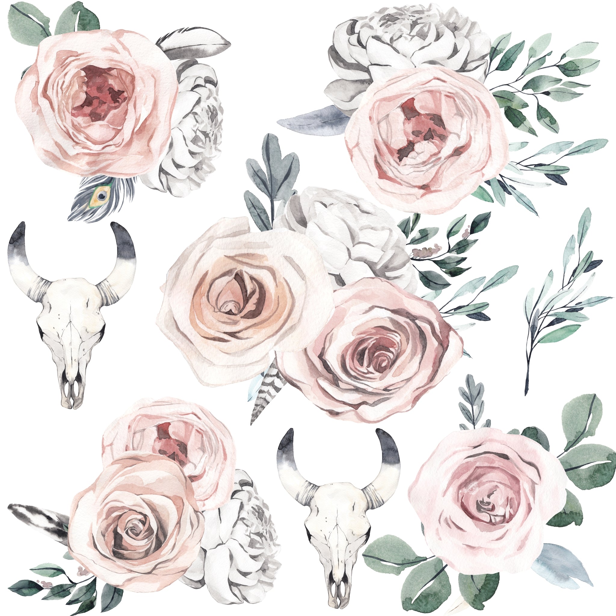 "Wall Blush Nomad Wallpaper featuring elegant floral patterns perfect for a modern living room focus."