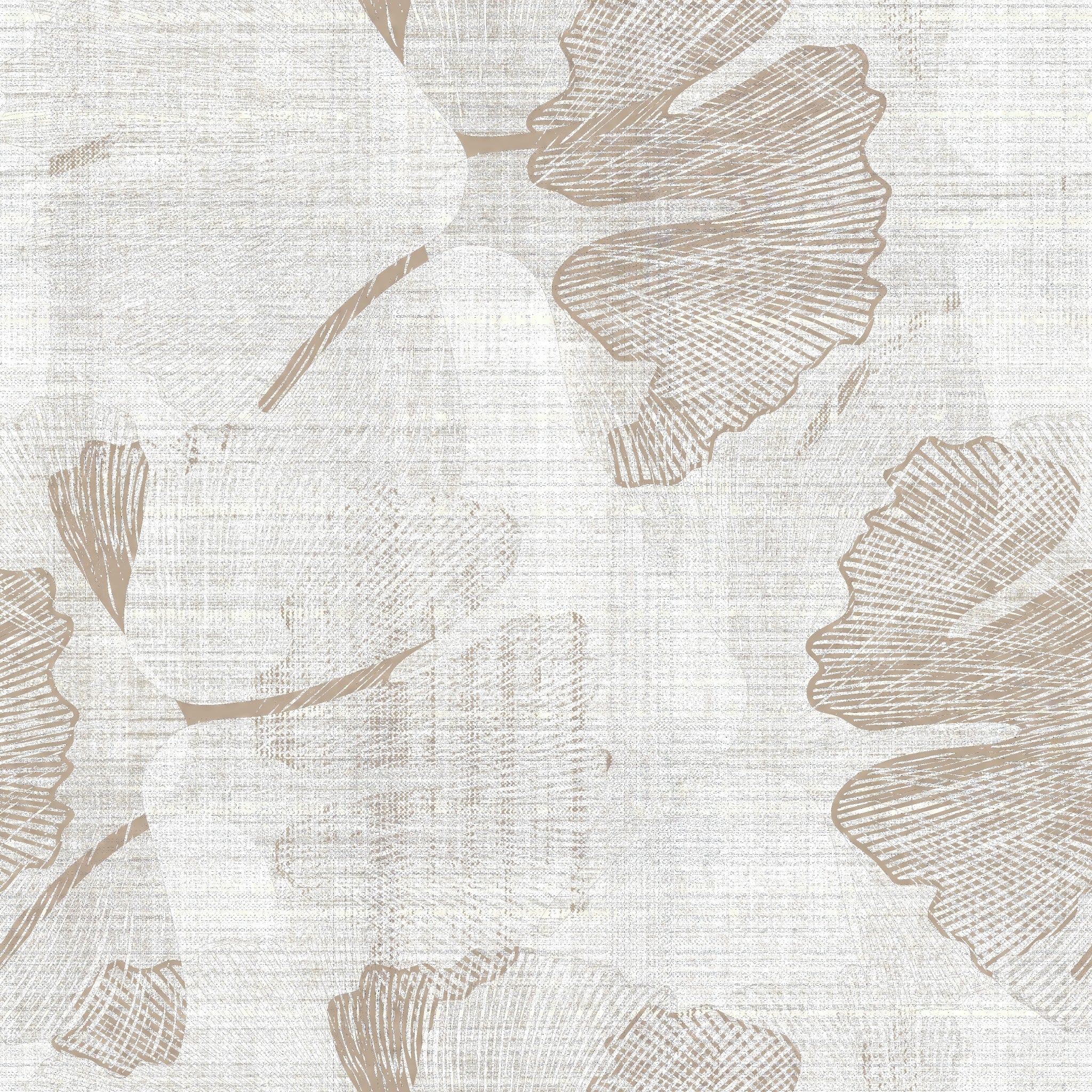 "Neutral tone Gayle Wallpaper by Wall Blush installed in a modern living room, showcasing elegant wall decor."