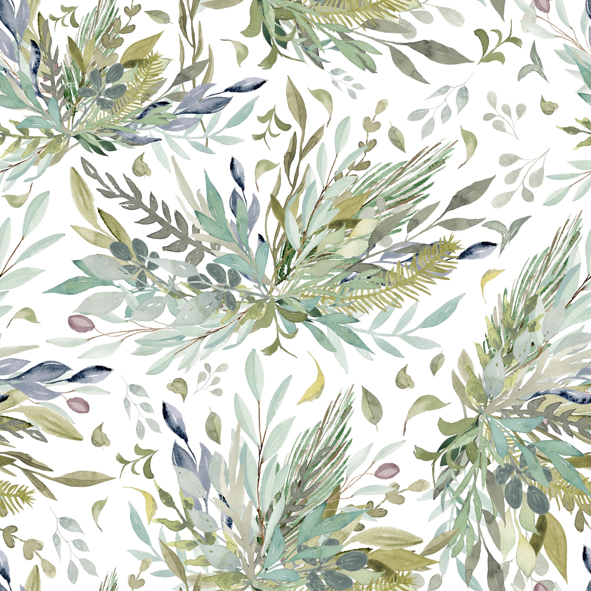 Wall Blush's Lilian's Grove Wallpaper showcasing lush botanical patterns for a bedroom statement wall.