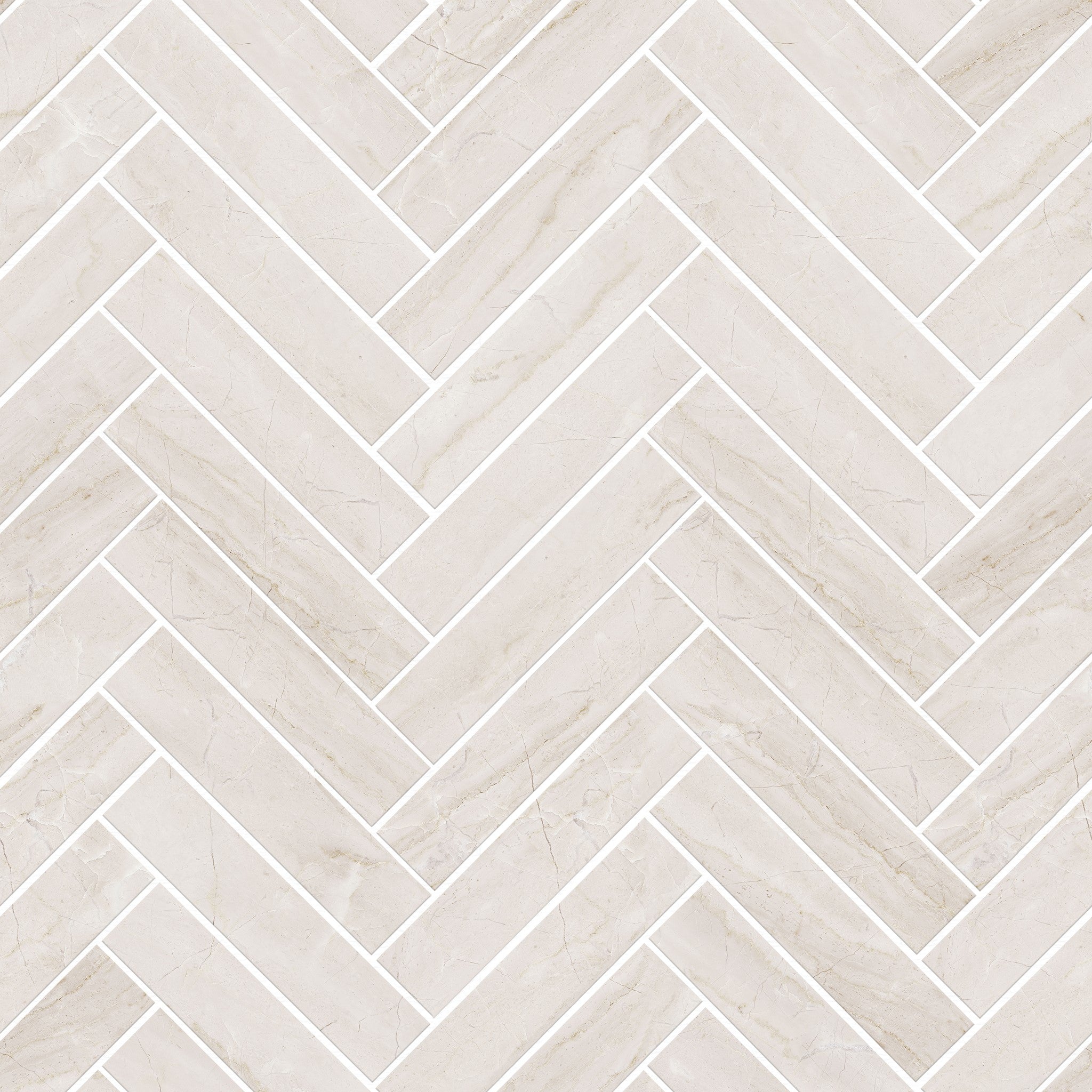 "Wall Blush's Sweet Cream Wallpaper in Herringbone Pattern enhancing a modern living space ambiance."