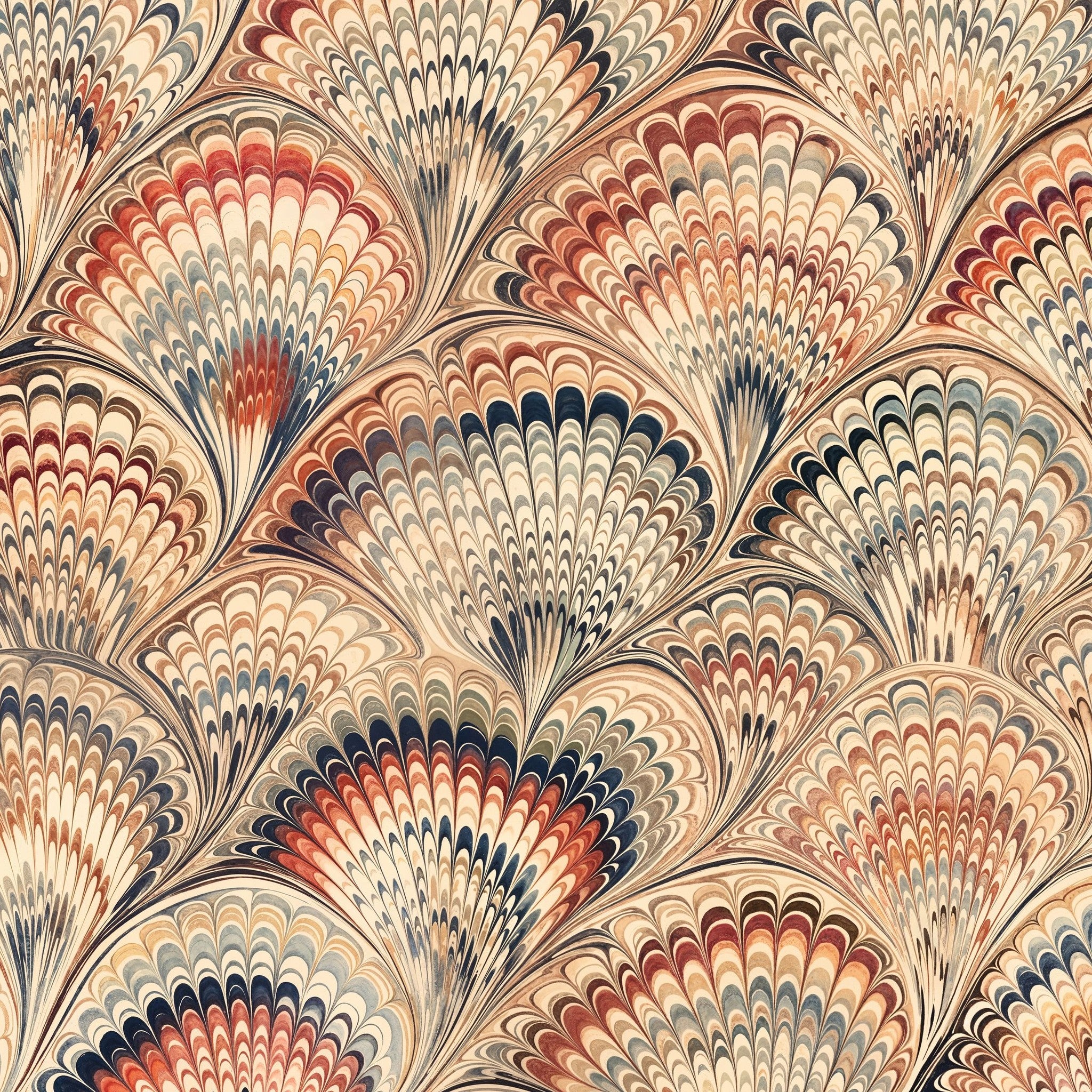Siena Plume wallpaper with intricate floral pattern in warm tones.
