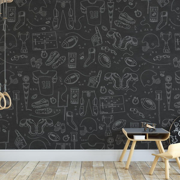 Blitz - Football Inspired Peel and Stick Wallpaper– WALL BLUSH