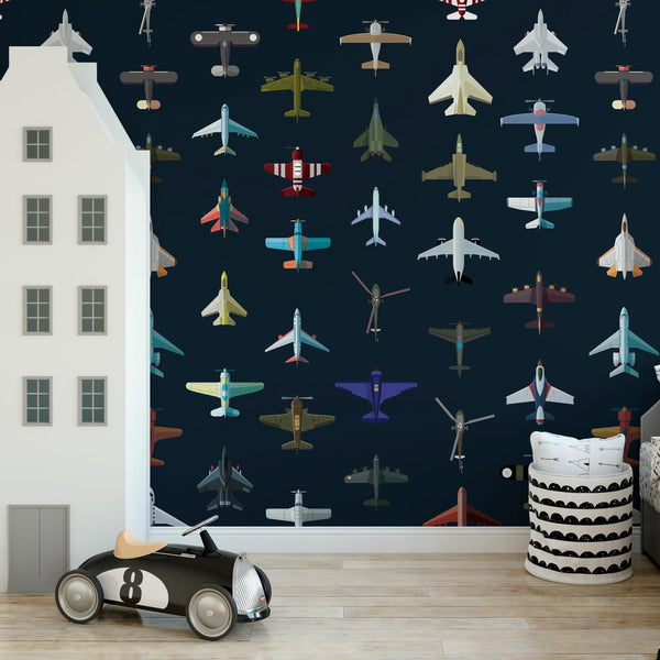 Aviator - Plane Inspired Peel and Stick Wallpaper– WALL BLUSH