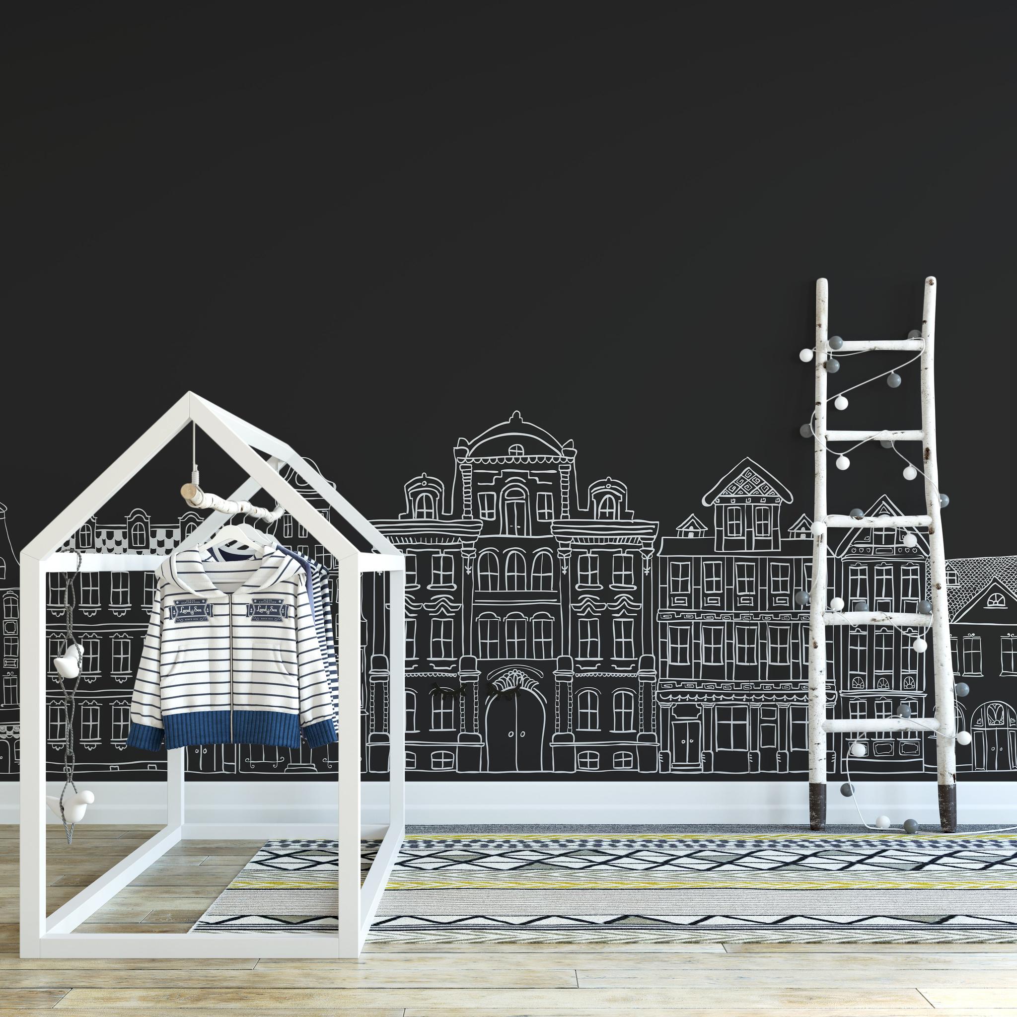 "Madeline (Dark) Wallpaper by Wall Blush in stylish children's room with modern decor and play area."
(Note: The description focuses on the wallpaper while mentioning the product, brand, and room type. It is important to keep the alt text concise while providing relevant information and keywords that could help improve the image's SEO.)