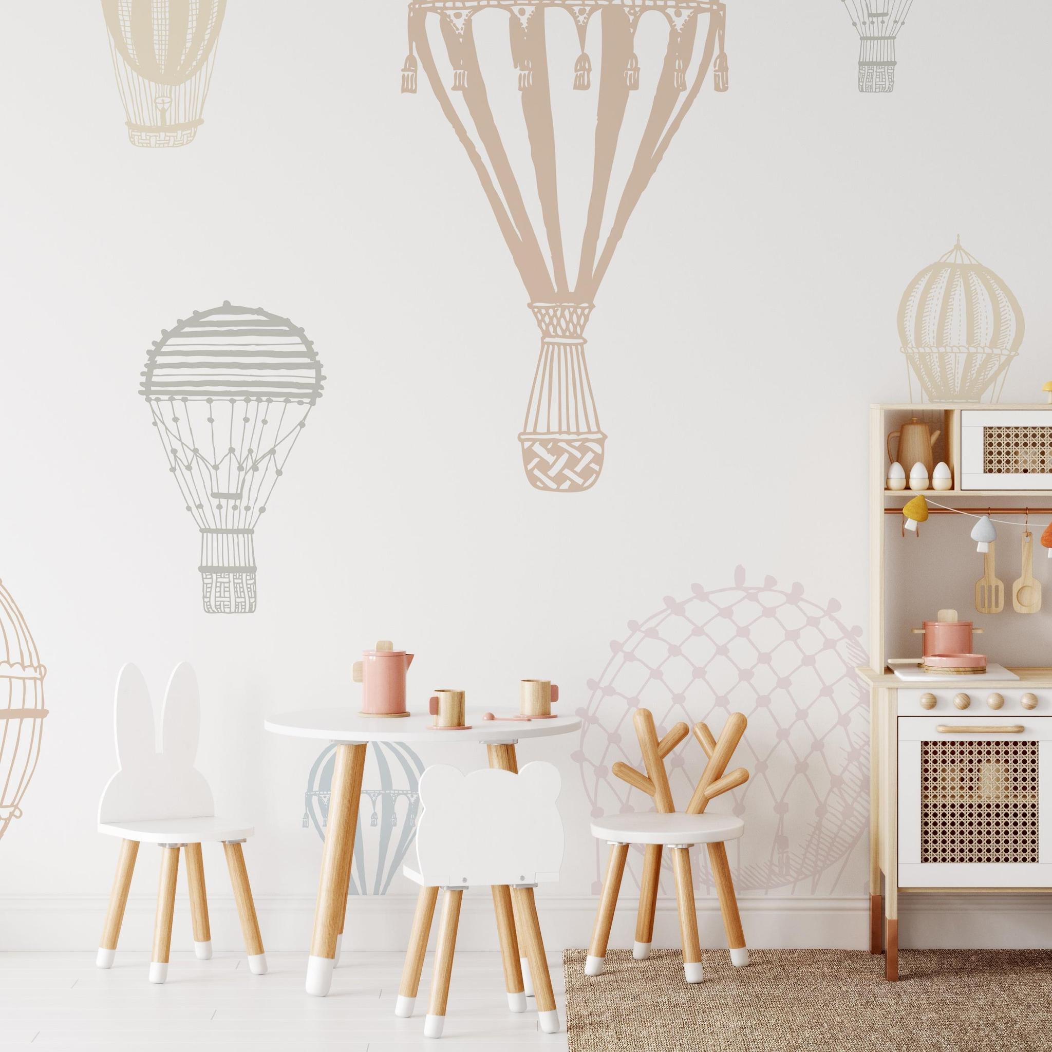 Ellie Mural wallpaper by Wall Blush SG02 featured in a stylish kids' room, emphasizing playful decor.