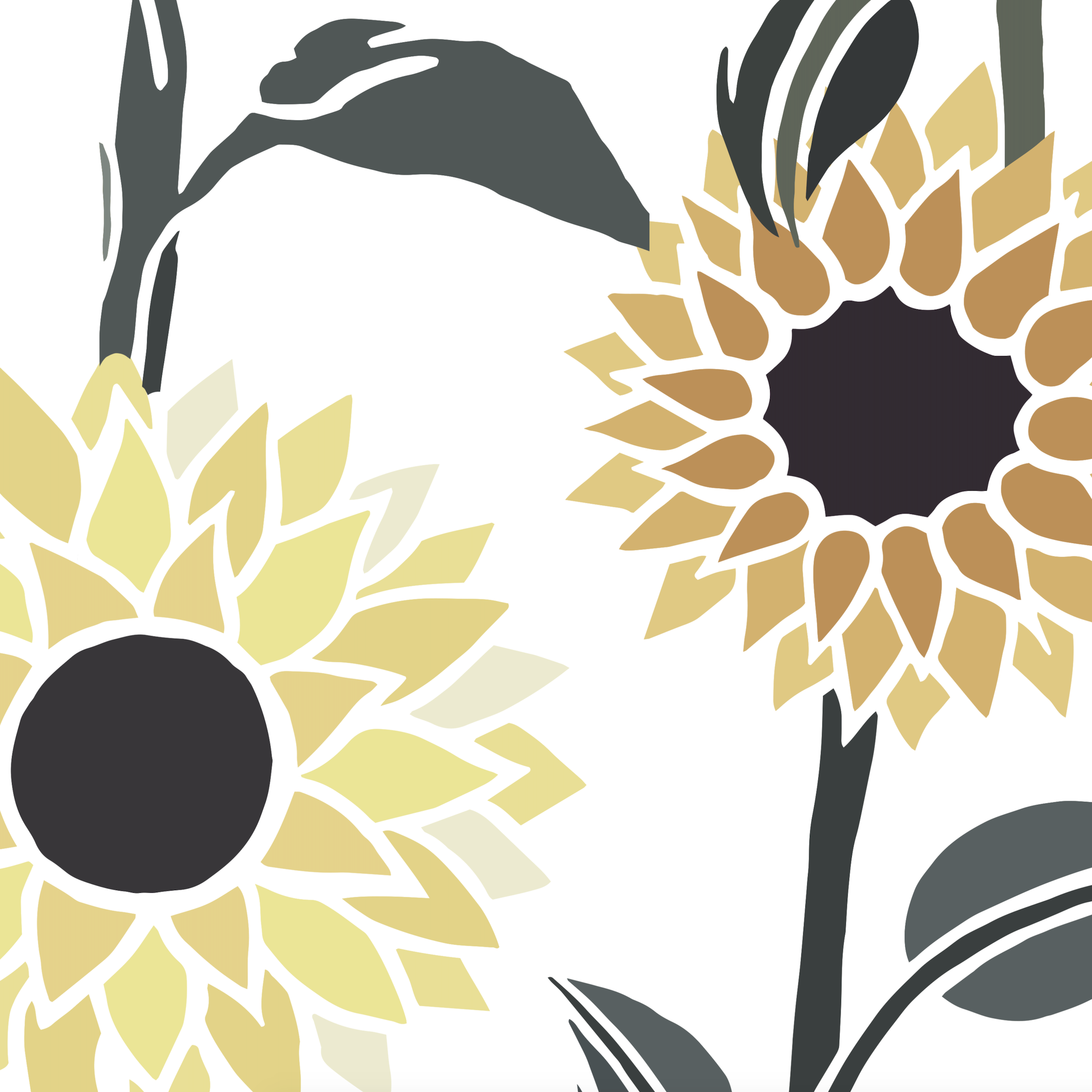 Darla Wallpaper from The Chelsea DeBoer Line featuring sunflower pattern in a stylish living space.