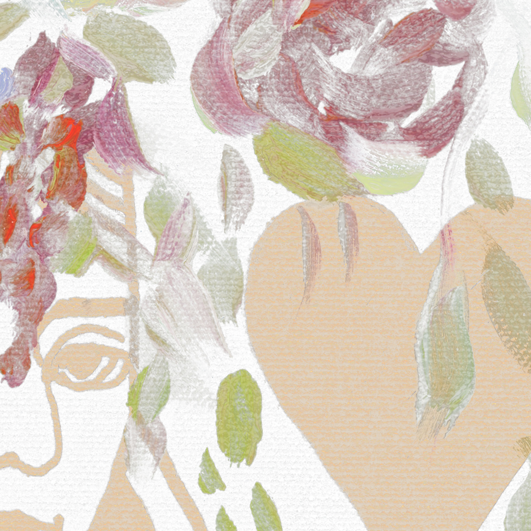 Dynasty Wallpaper from The Katie Small Line featuring floral design in a cozy living room setting.