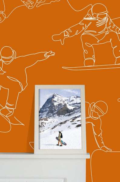 Summit - Snowboard-inspired Peel and Stick Wallpaper– WALL BLUSH