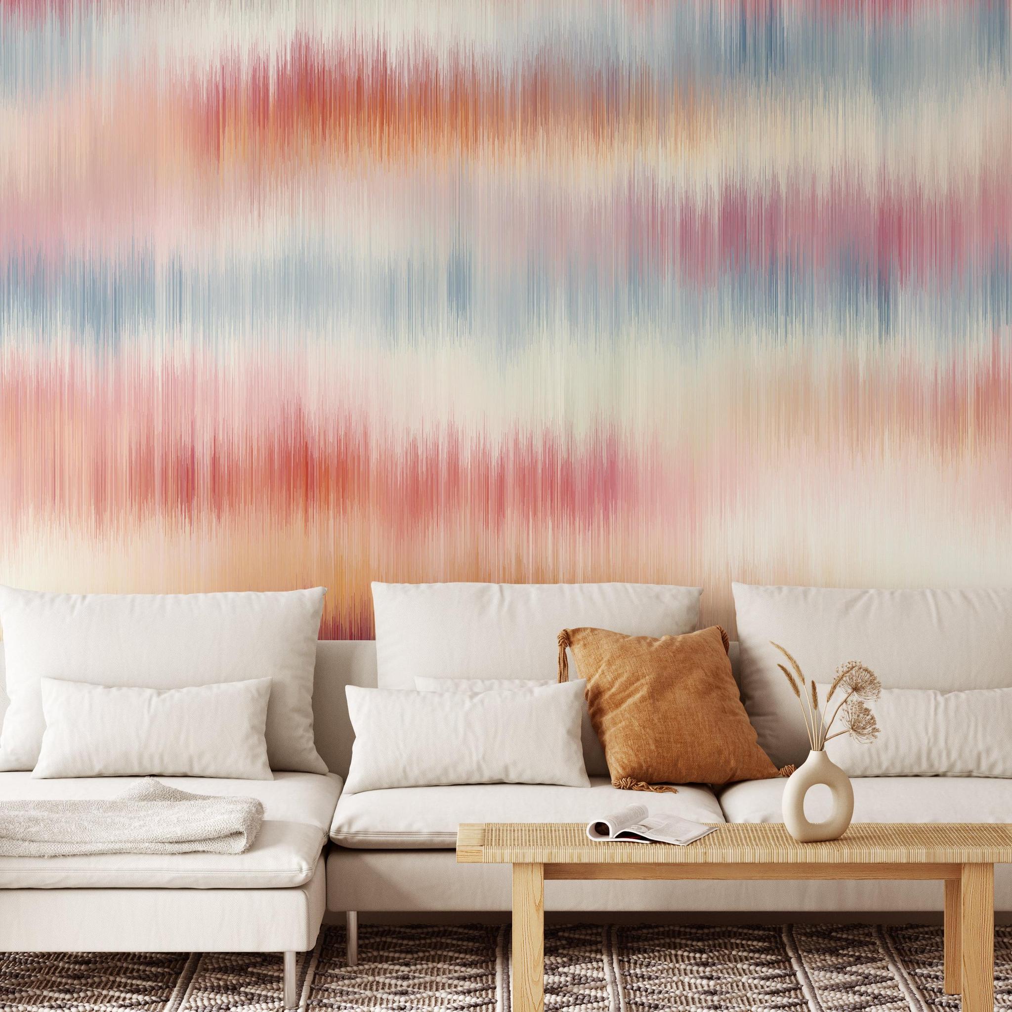 Wall Blush SG02 Summer Wallpaper in cozy living room with stylish decor and pastel colors
