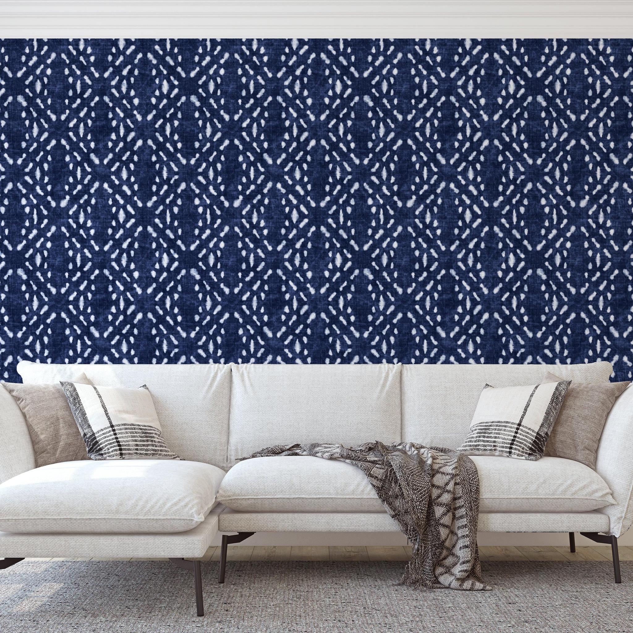 Winslet Wallpaper by Wall Blush SG02 featured in a modern living room with a focus on the design.