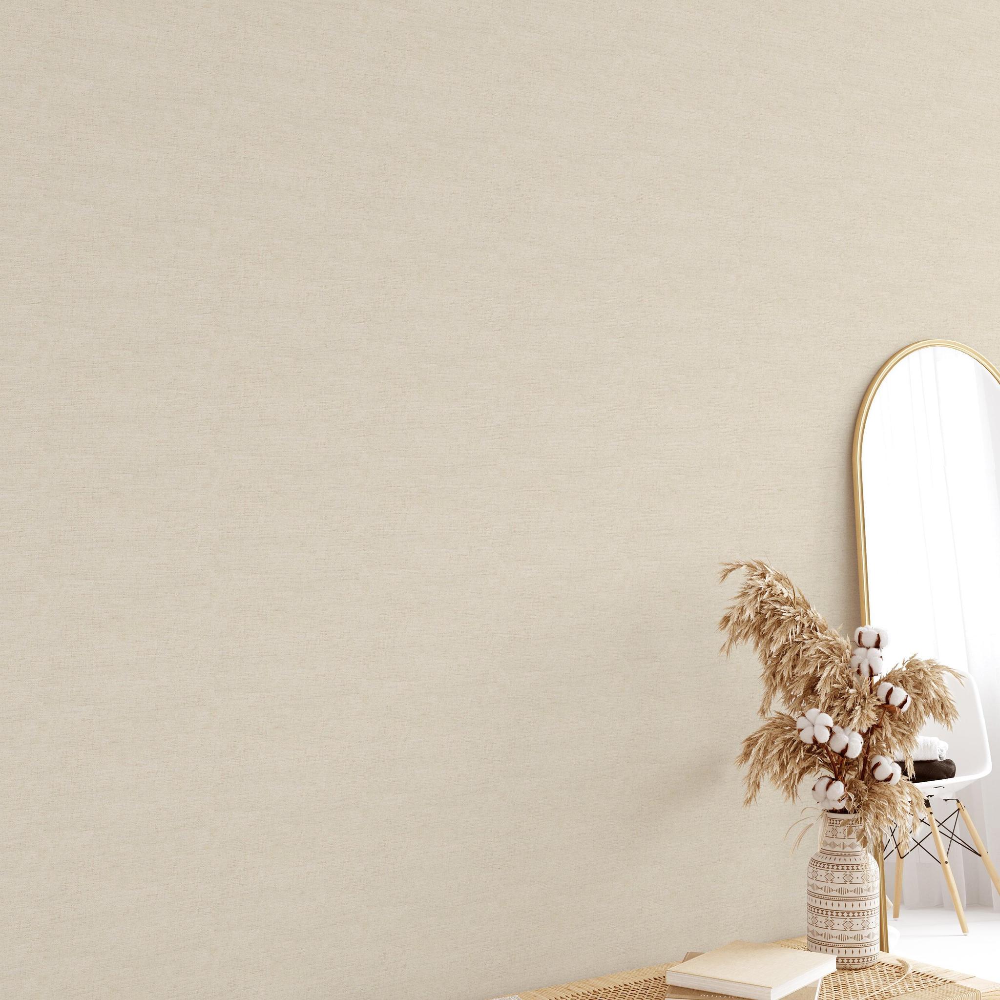 Carefree (Beige) Wallpaper from The Clements Crew Line elegantly featured in a cozy room setting.