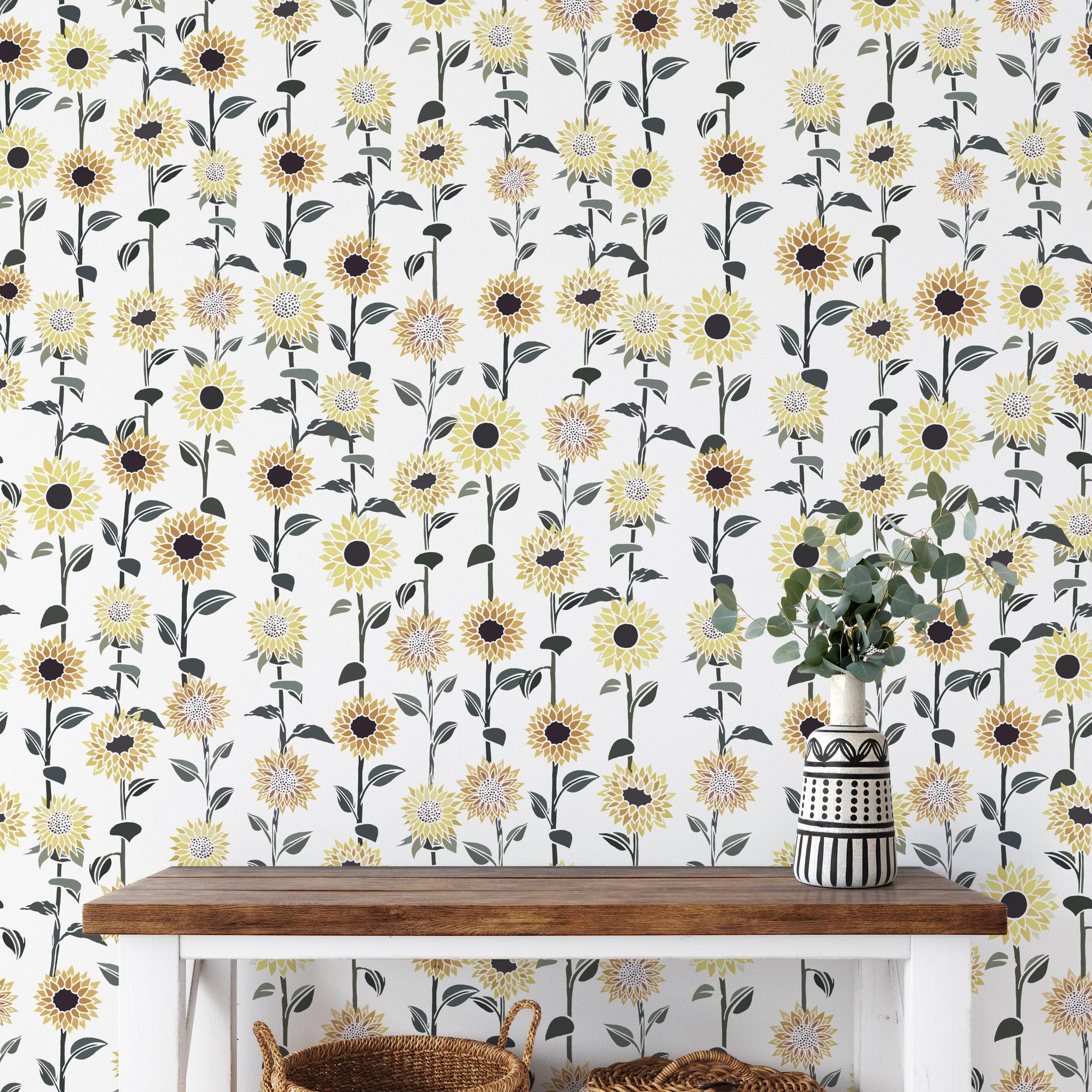 Darla Wallpaper from The Chelsea DeBoer Line in a cozy entryway, showcasing floral patterns as key decor.