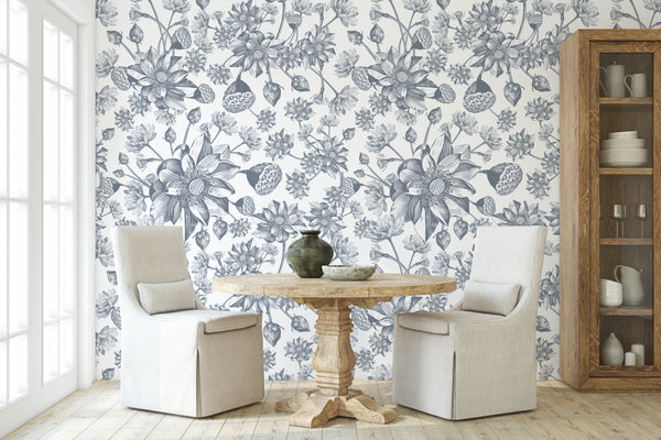 Juliet - Watercolor Floral Peel and Stick Wallpaper– WALL BLUSH