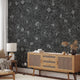 The Dutchess (Black) Wallpaper - 10 FT H X 15.8 FT W LUXE sample