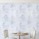 Fancy French Wallpaper by The 7th Haven Interiors Line in a dining room, highlighting elegant wall design.
