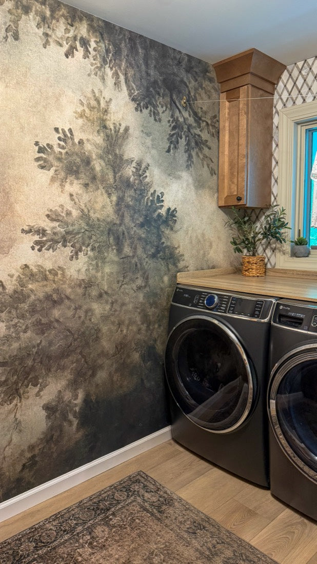 Laundry room mural detail