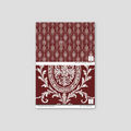 Sample of State Room Scroll (Burgundy) Wallpaper