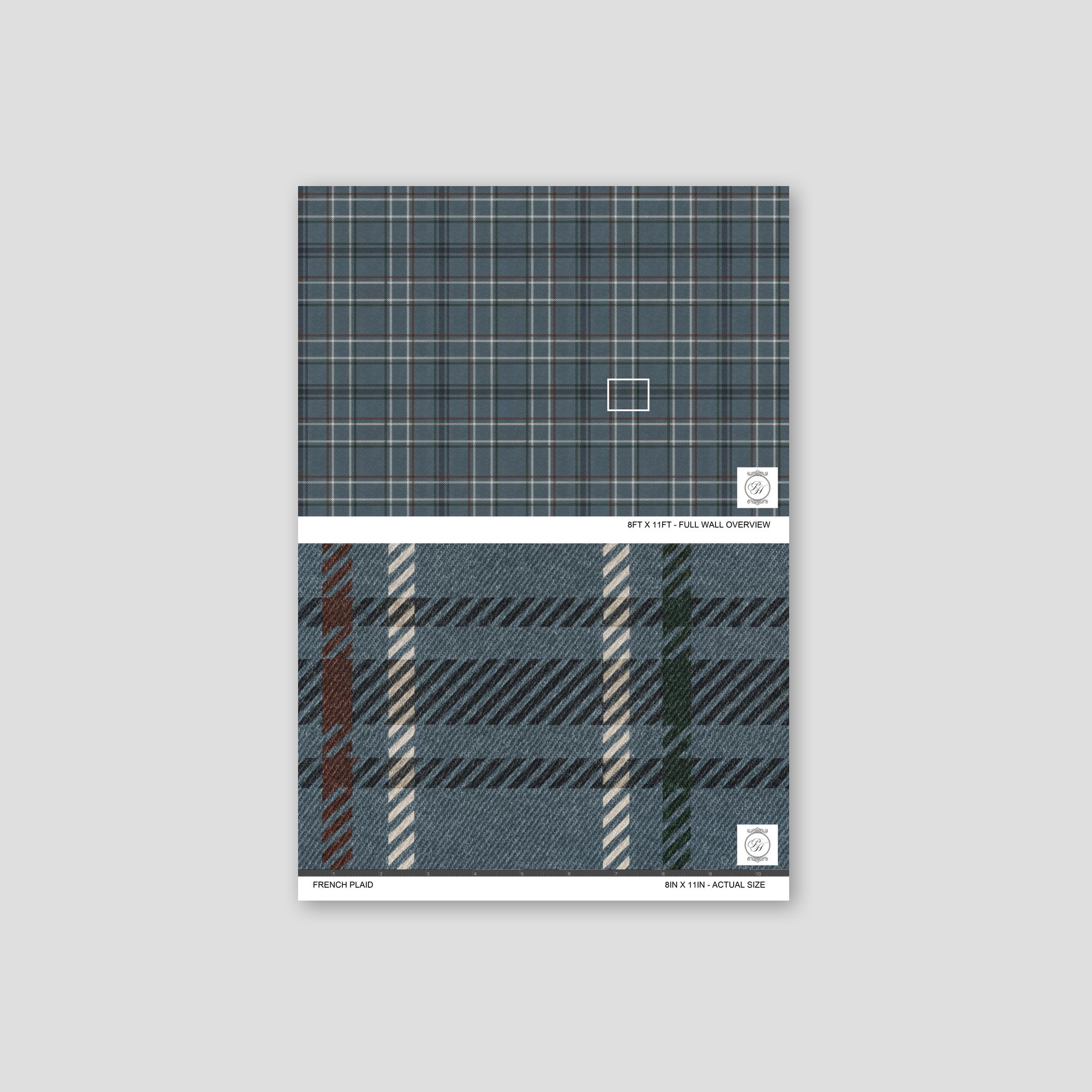 French Plaid Wallpaper