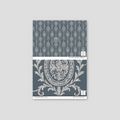Sample of State Room Scroll (Blue) Wallpaper