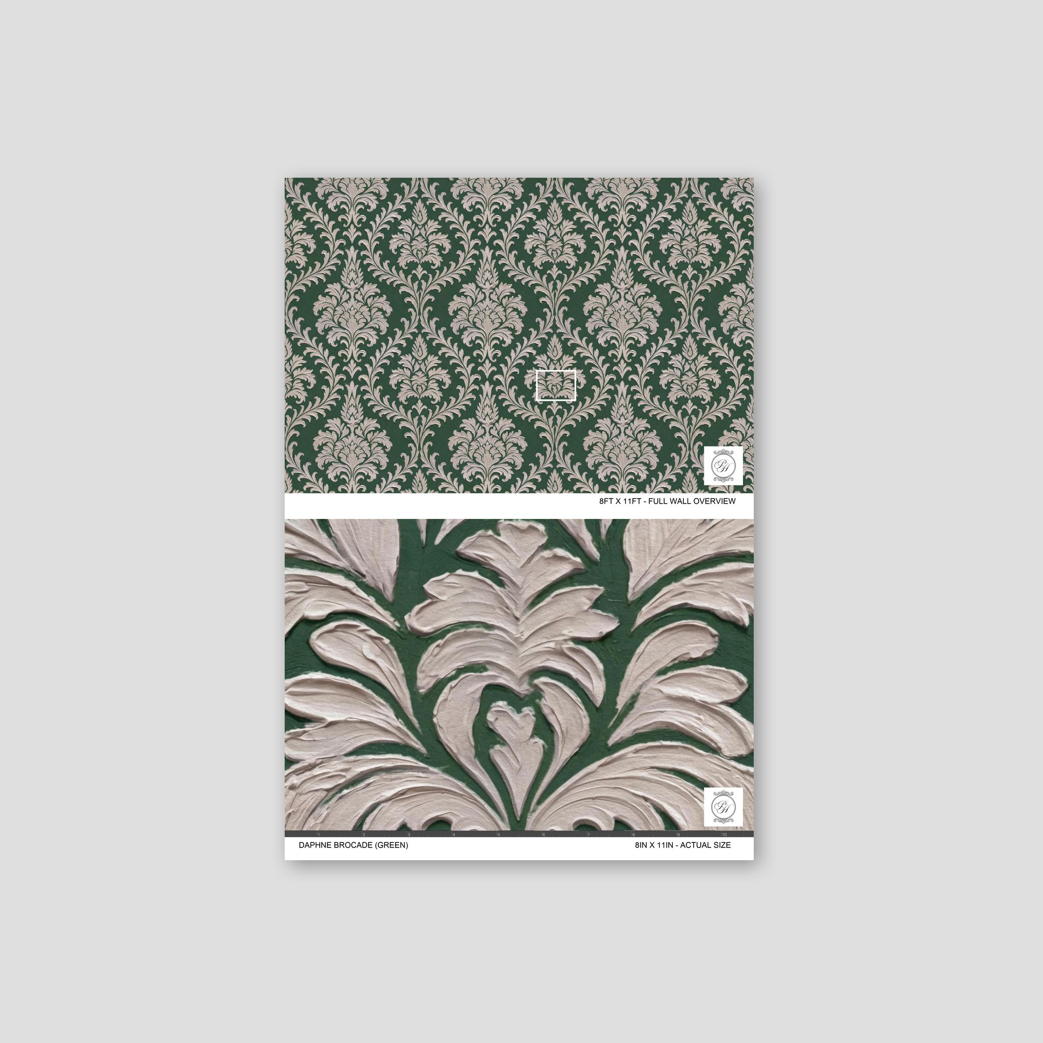 Daphne Brocade (Green) Wallpaper
