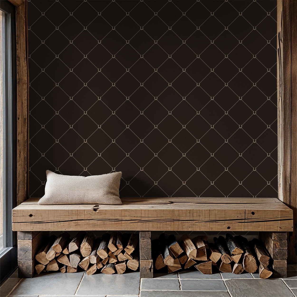 Double Diamond (Brown) Wallpaper
