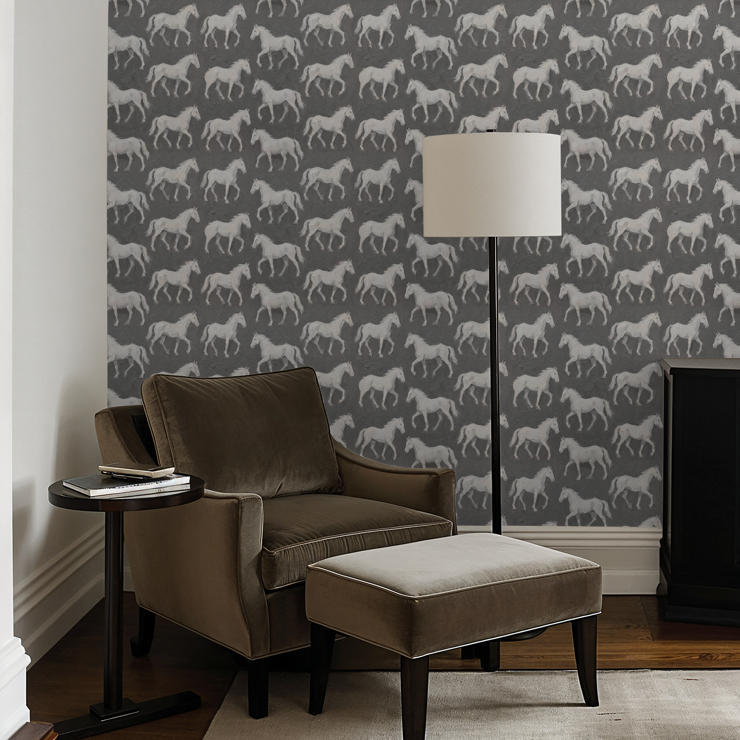 Canyon Canter (Gray) Wallpaper