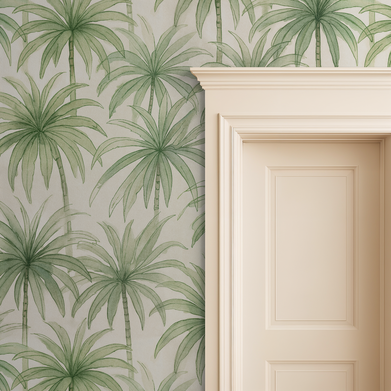 Palm Reverie (Green) Wallpaper