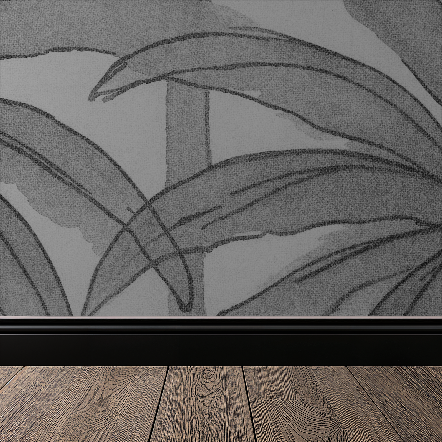 Palm Reverie (Black) Wallpaper