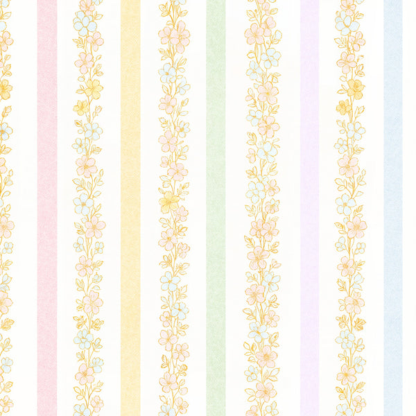Garden Row Stripe (Large) Wallpaper