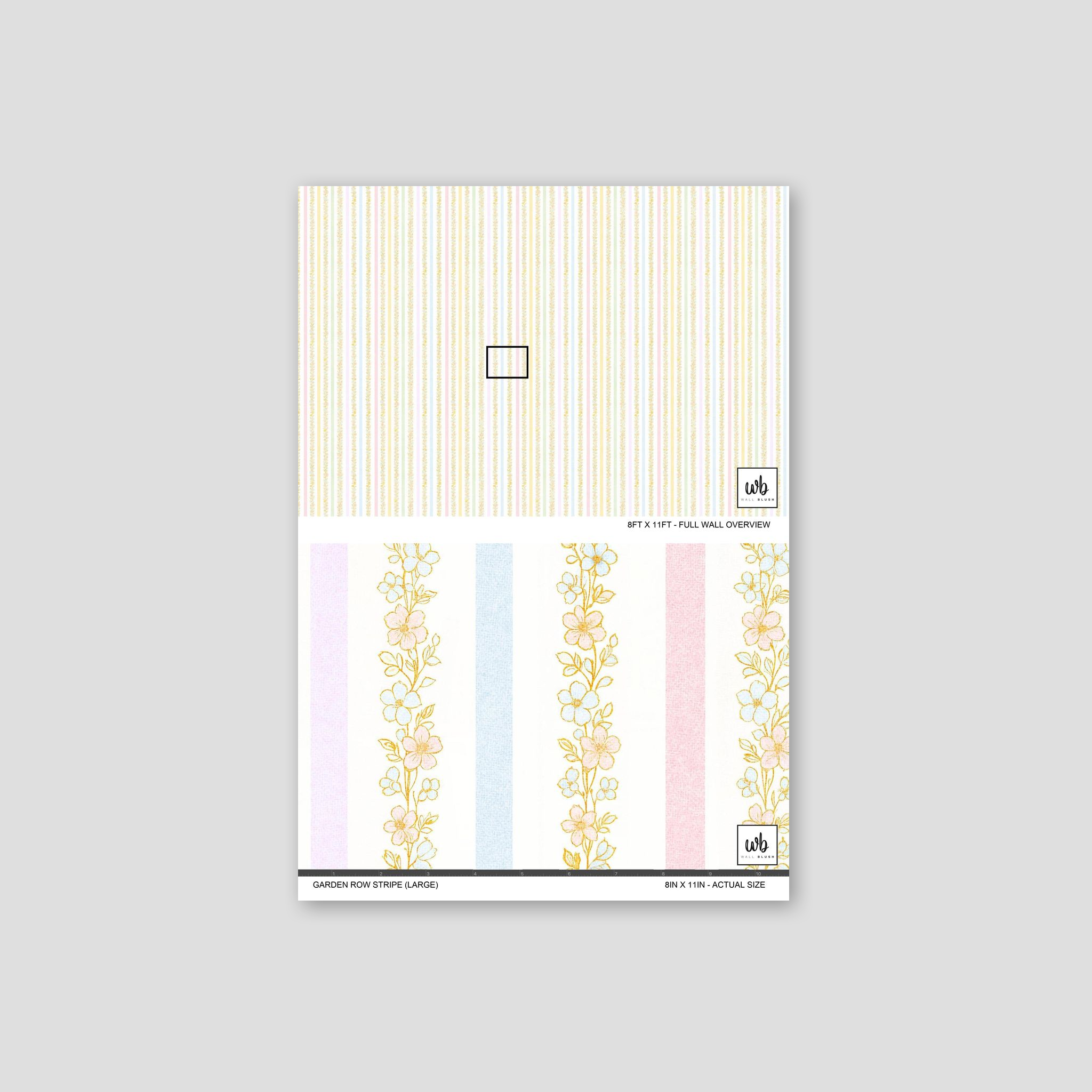 Garden Row Stripe (Large) Wallpaper