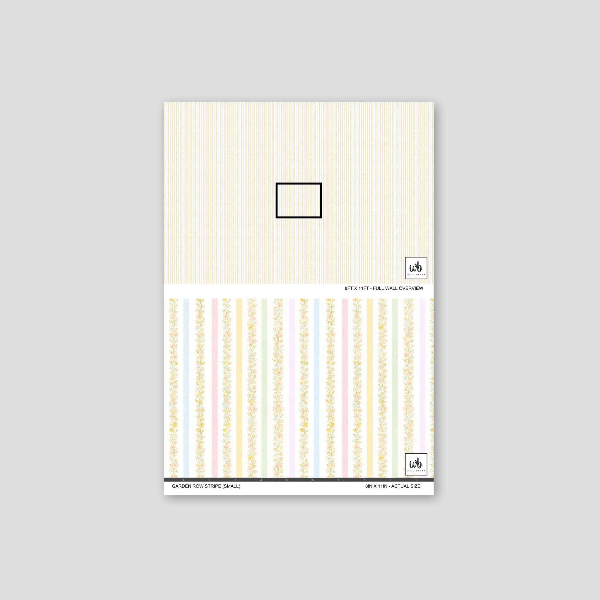 Garden Row Stripe (Small) Wallpaper