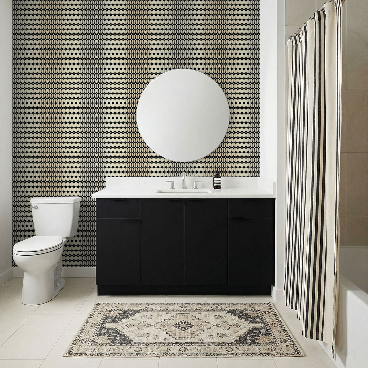 Eclipse Tile Wallpaper - 6 FT H X 30 FT W Traditional
